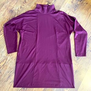 The North Face mock neck long sleeve Casual Women XL Maroon Plum Pullover Dress